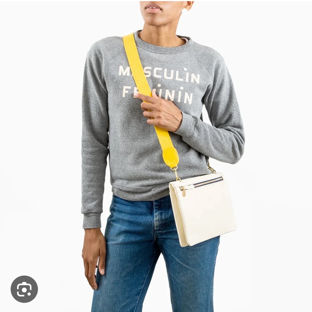 Clare V - Crossbody Strap in Yellow Cotton Webbing - NWT